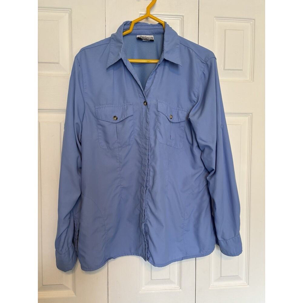 Magellan Shirt Mens Large Blue Fishing Outdoors Vented Fish Gear Long Sleeve